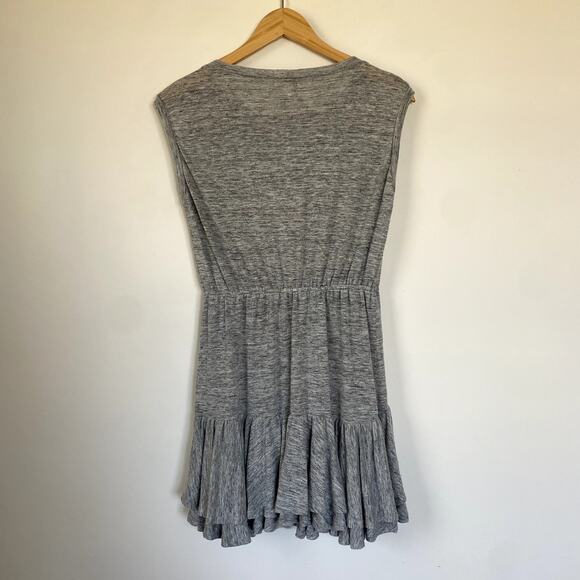 Rebecca Taylor Linen Jersey Tiered Ruffle Mini Dress Size Small - Picture 8 of 8